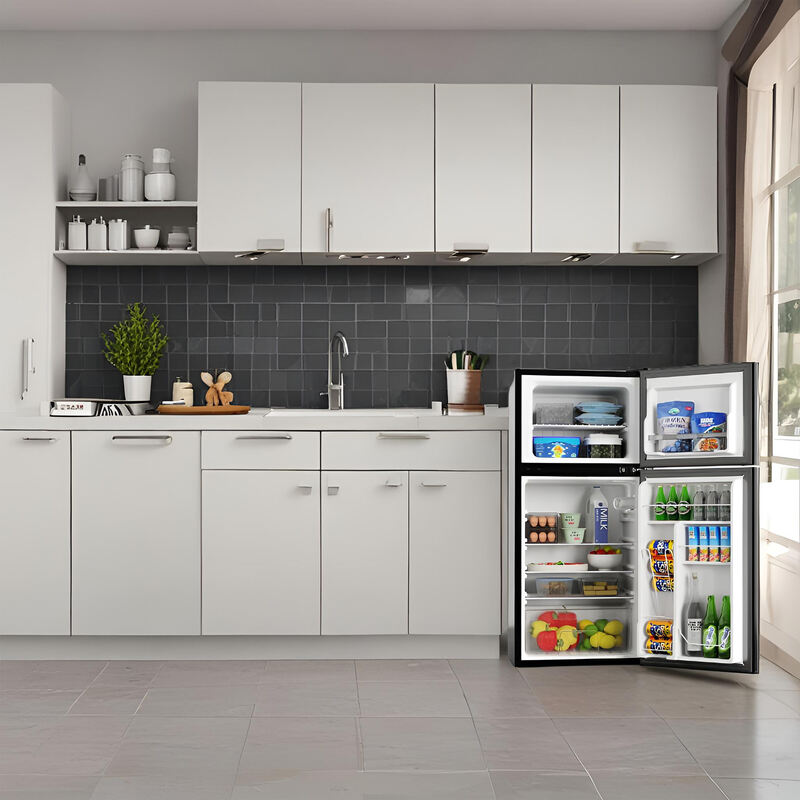 Refrigerador compacto Conserv de 19 pulgadas, color NEGRO, 2 puertas, 4.5 pies cúbicos, puerta reversible, 110V