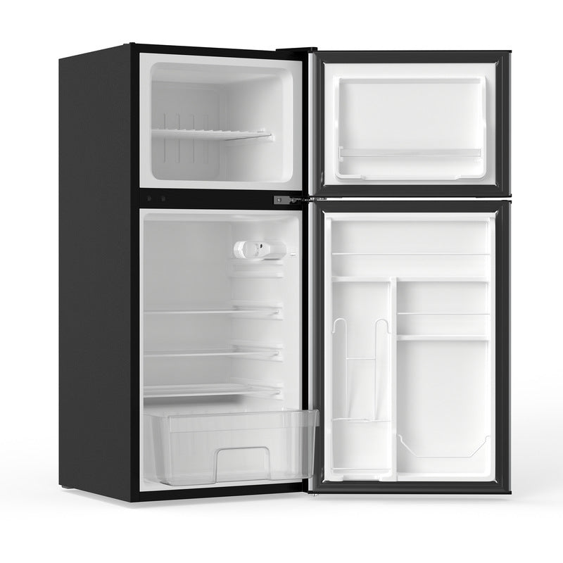Refrigerador compacto Conserv de 19 pulgadas, color NEGRO, 2 puertas, 4.5 pies cúbicos, puerta reversible, 110V