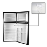 Refrigerador compacto Conserv de 19 pulgadas, color NEGRO, 2 puertas, 4.5 pies cúbicos, puerta reversible, 110V