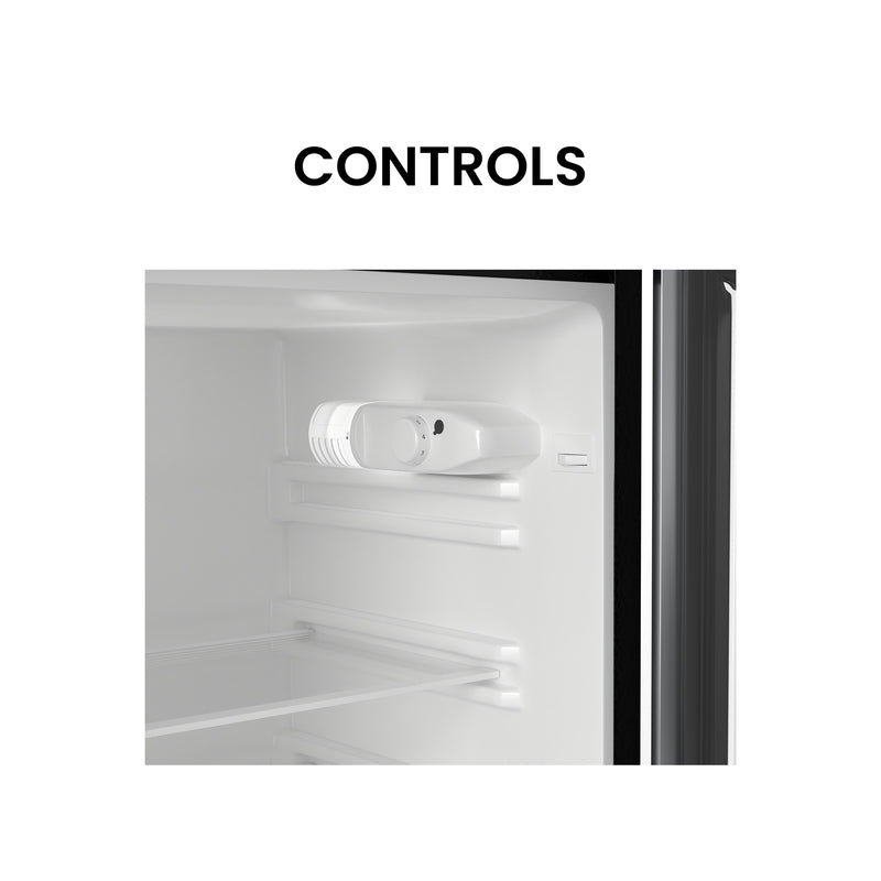 Refrigerador compacto Conserv de 19 pulgadas, color NEGRO, 2 puertas, 4.5 pies cúbicos, puerta reversible, 110V