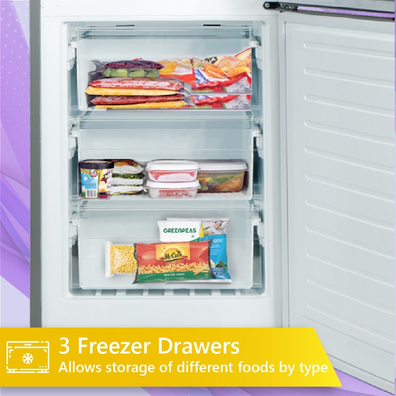 Conserv 11cf Bottom Freezer Refrigerator 24in w/ WINE RACK Stainless 110V