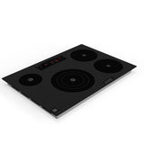 Placa de cocina híbrida eléctrica Equator de 30” – 4 quemadores (2 de inducción + 2 de cerámica), 9 niveles de potencia, 220V