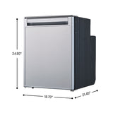 12V/DC Mini-Fridge Freezer 2.8cf Silver for RV BOAT OFF-GRID
