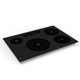 Placa de cocina híbrida eléctrica Equator de 30” – 4 quemadores (2 de inducción + 2 de cerámica), 9 niveles de potencia, 220V