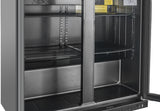 Equator-Vitlife  Back Bar Cooler with 2 Glass Doors Under Counter Beverage Refrigerator with LED,7.5 Cu.Ft.