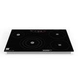 Placa de cocina híbrida eléctrica Equator de 30” – 4 quemadores (2 de inducción + 2 de cerámica), 9 niveles de potencia, 220V
