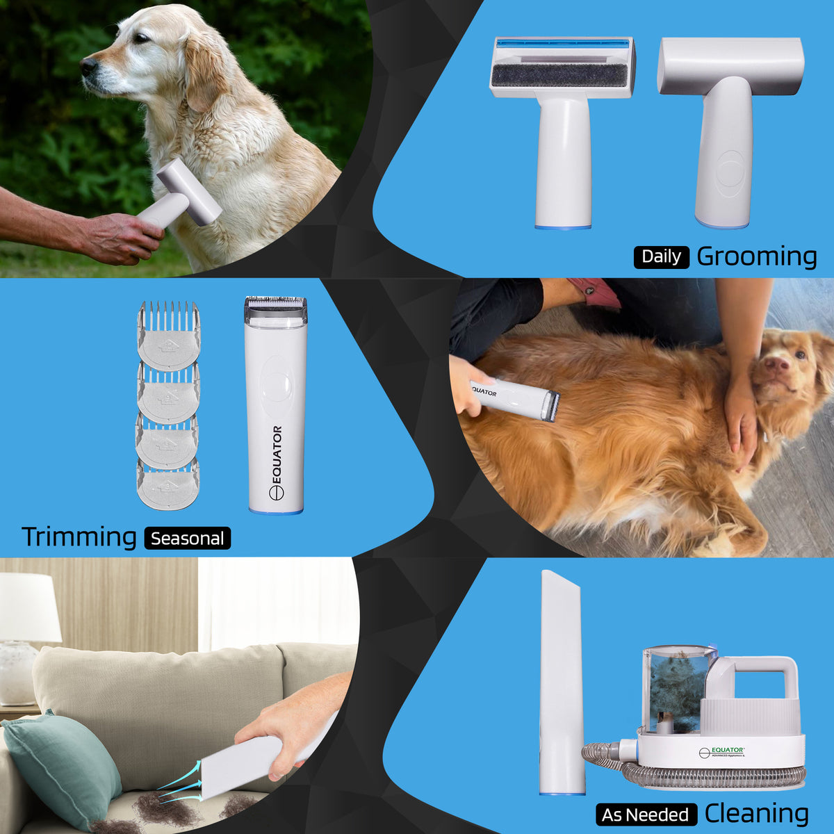 ENSEMBLE MAISON SAINE POUR ANIMAUX DE COMPAGNIE Niveau 2 Purificateur d'air pour toiletteur Humidificateur 110V 431 pi²