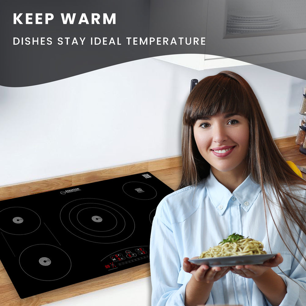 Table de cuisson électrique hybride CÉRAMIQUE-INDUCTION 5 foyers de 36 pouces 220V Equator