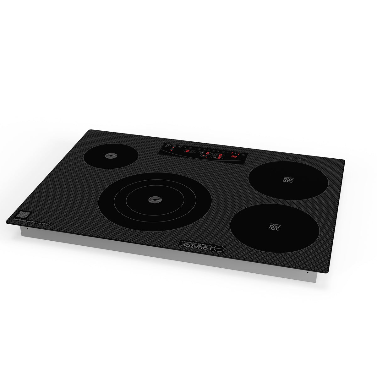 Placa de cocina híbrida eléctrica Equator de 30” – 4 quemadores (2 de inducción + 2 de cerámica), 9 niveles de potencia, 220V