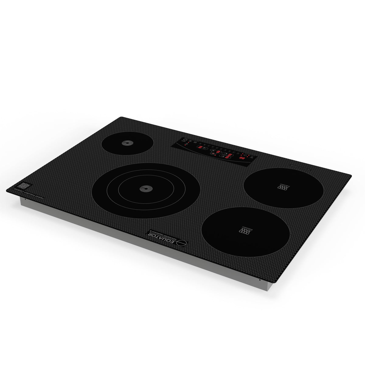 Placa de cocina híbrida eléctrica Equator de 30” – 4 quemadores (2 de inducción + 2 de cerámica), 9 niveles de potencia, 220V
