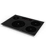 Placa de cocina híbrida eléctrica Equator de 30” – 4 quemadores (2 de inducción + 2 de cerámica), 9 niveles de potencia, 220V