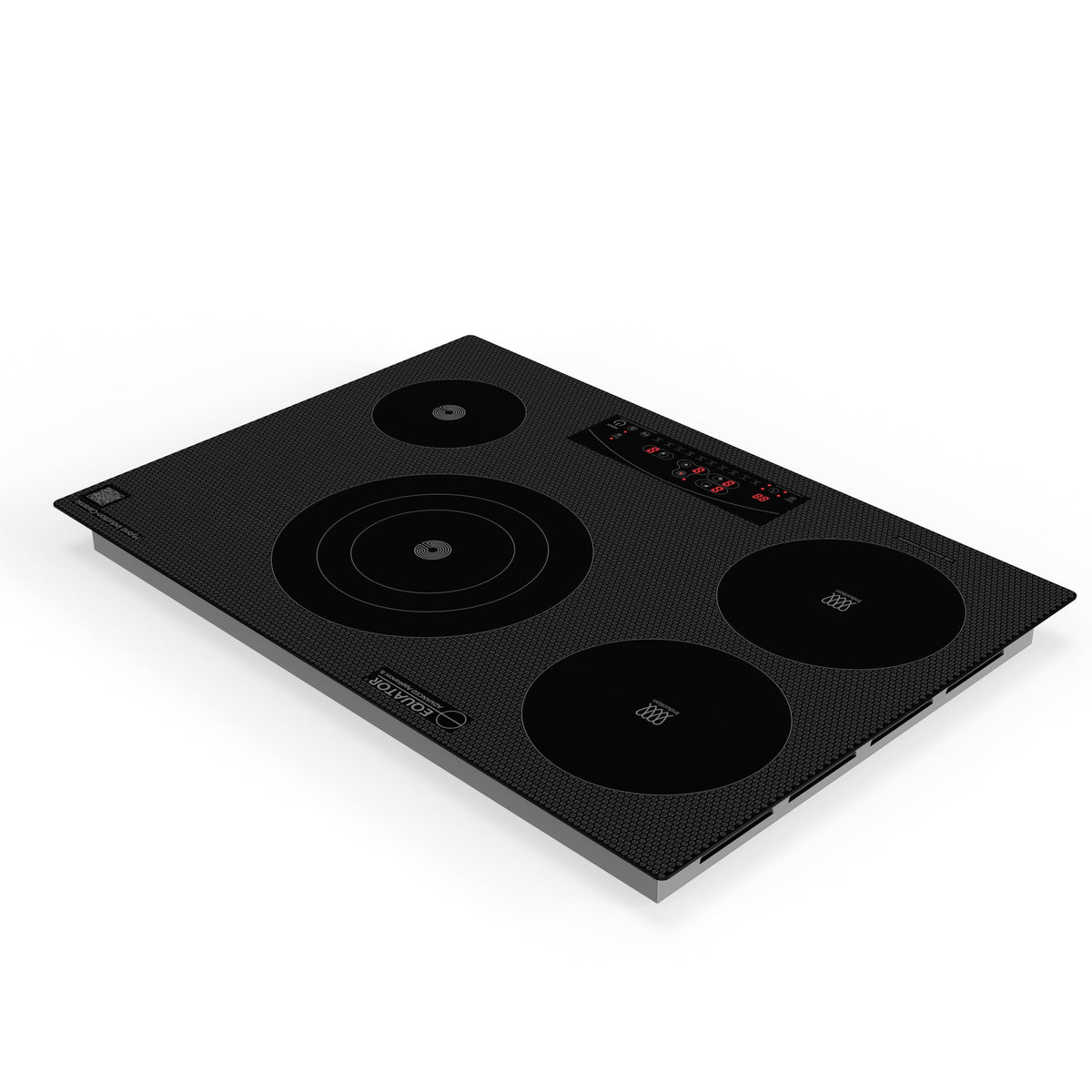 Placa de cocina híbrida eléctrica Equator de 30” – 4 quemadores (2 de inducción + 2 de cerámica), 9 niveles de potencia, 220V