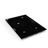 Placa de cocina híbrida eléctrica Equator de 30” – 4 quemadores (2 de inducción + 2 de cerámica), 9 niveles de potencia, 220V