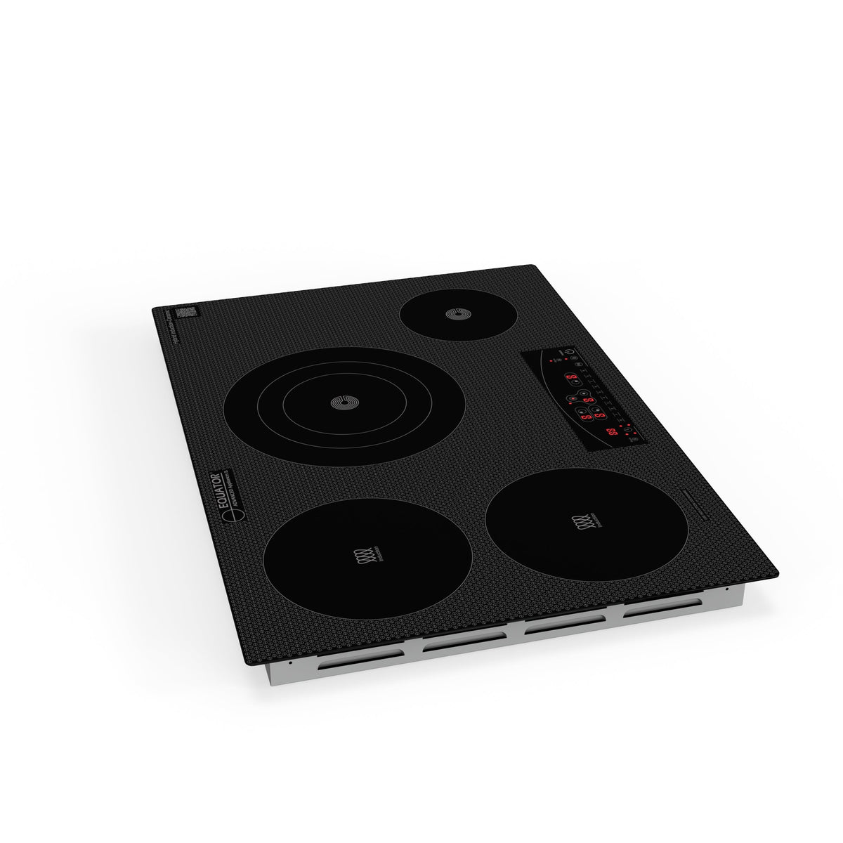 Placa de cocina híbrida eléctrica Equator de 30” – 4 quemadores (2 de inducción + 2 de cerámica), 9 niveles de potencia, 220V