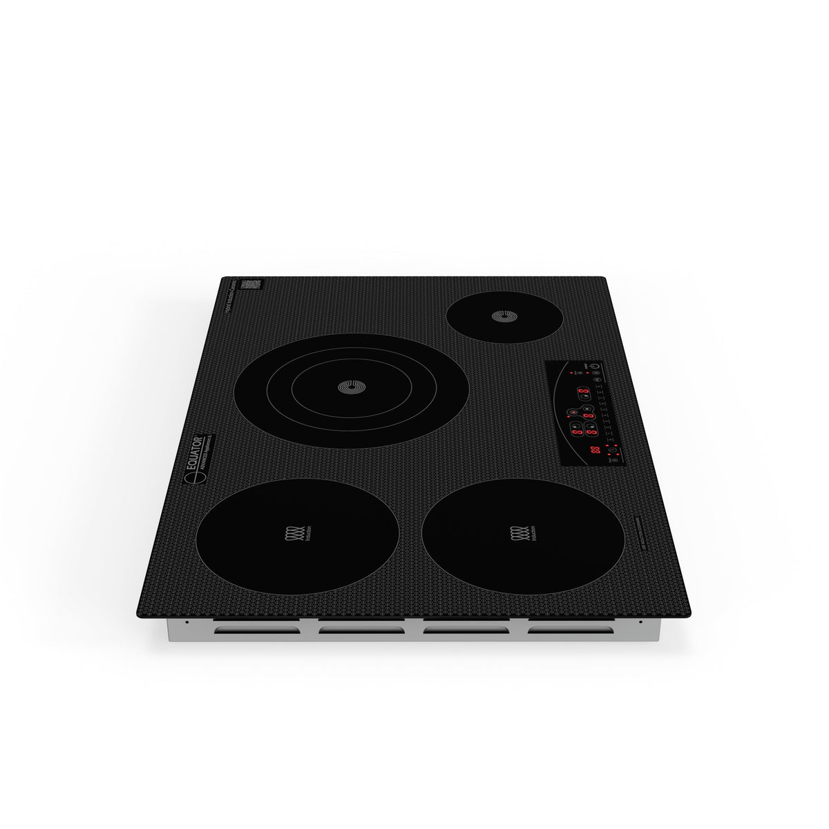 Placa de cocina híbrida eléctrica Equator de 30” – 4 quemadores (2 de inducción + 2 de cerámica), 9 niveles de potencia, 220V