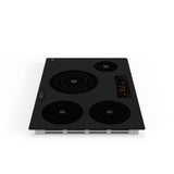 Placa de cocina híbrida eléctrica Equator de 30” – 4 quemadores (2 de inducción + 2 de cerámica), 9 niveles de potencia, 220V