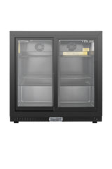 Equator-Vitlife Back Bar Cooler with 2 Sliding Glass Doors Under counter Beverage Refrigerator with LED,7.5 Cu.Ft.