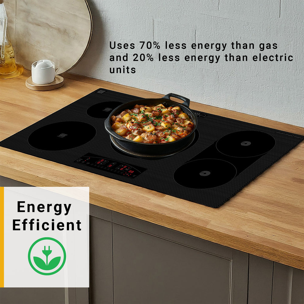 Equator Design 36 inch Electric Hybrid CERAMIC-INDUCTION 5 Burner Cooktop 220V