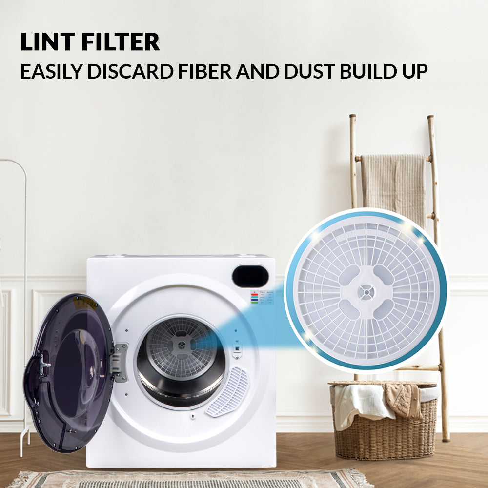 Ultra Compact Short Vented SENSOR Dryer 2.6cf/10lb LED Ops 110V/1400W (Renewed)