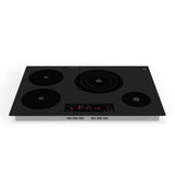 Placa de cocina híbrida eléctrica Equator de 30” – 4 quemadores (2 de inducción + 2 de cerámica), 9 niveles de potencia, 220V