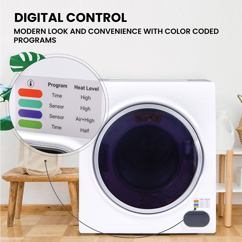 Compact Vented Sensor Dryer 3.5cf/13lbs 110V Bottom control DIGITAL