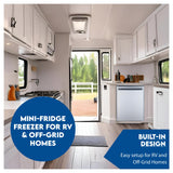 12V/DC Mini-Fridge Freezer 2.8cf Silver for RV BOAT OFF-GRID