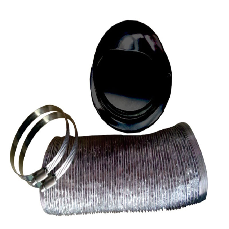 Kit de ventilación exterior con compuerta (Negro)
