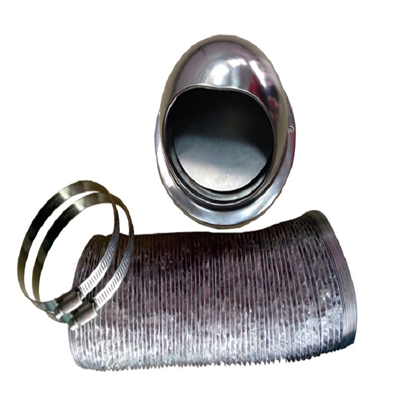 Kit de ventilación exterior con compuerta (acero inoxidable)