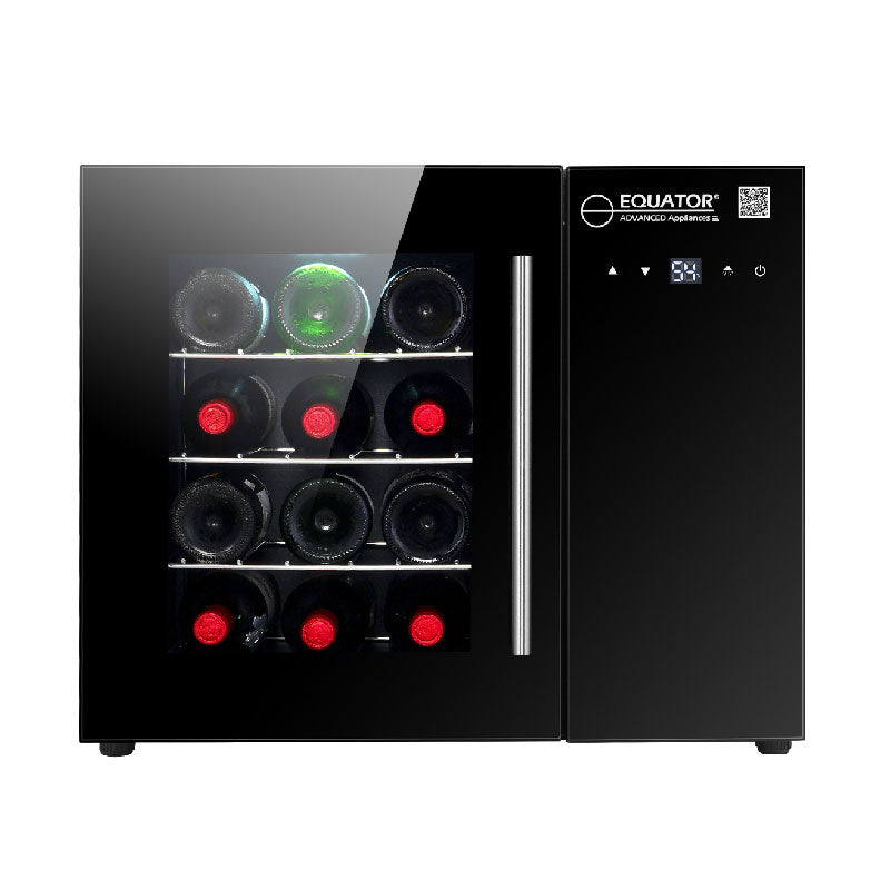 Equator 12 Bottles Countertop Wine Refrigerator Black Touch control 110V