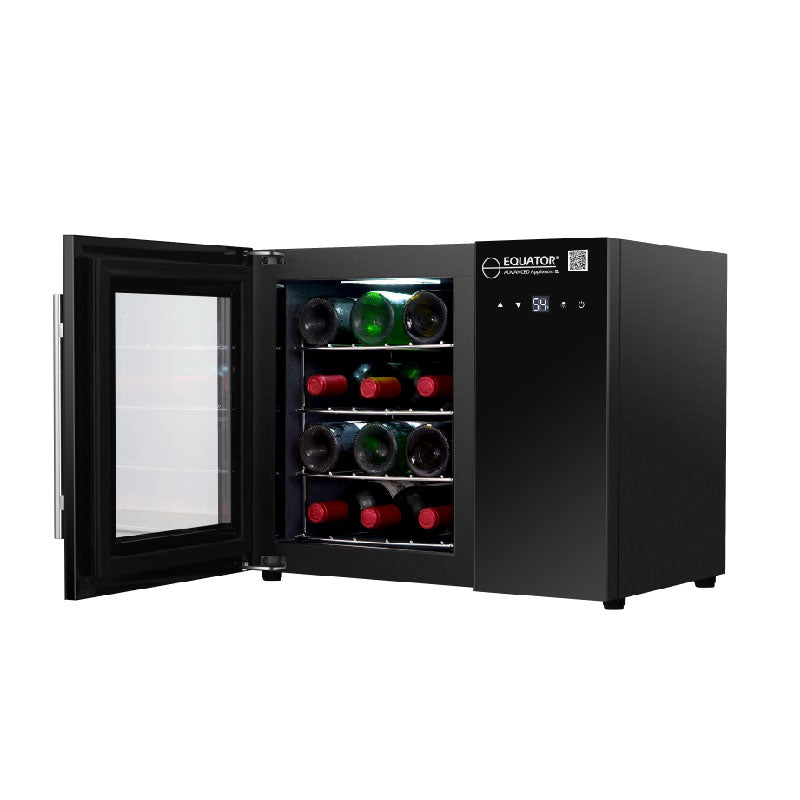Equator 12 Bottles Countertop Wine Refrigerator Black Touch control 110V