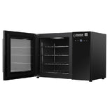 Refrigerador de vinos para encimera Equator de 16 botellas, negro, control táctil, 110V