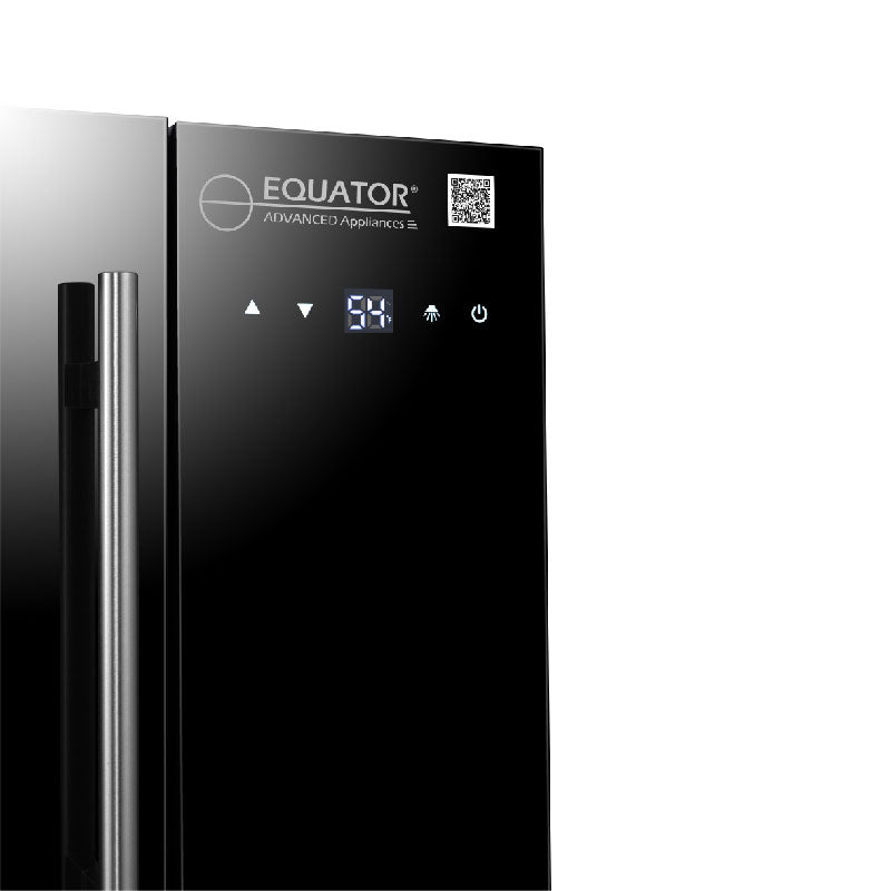 Refrigerador de vinos para encimera Equator de 16 botellas, negro, control táctil, 110V