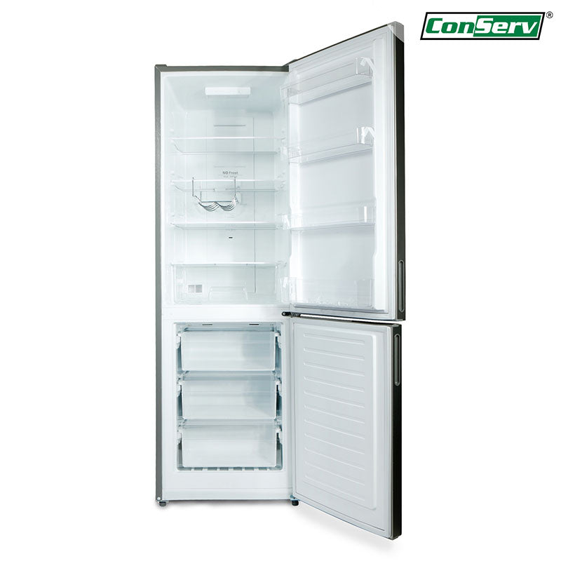 Conserv 11cf Bottom Freezer Refrigerator 24in w/ WINE RACK Stainless 110V