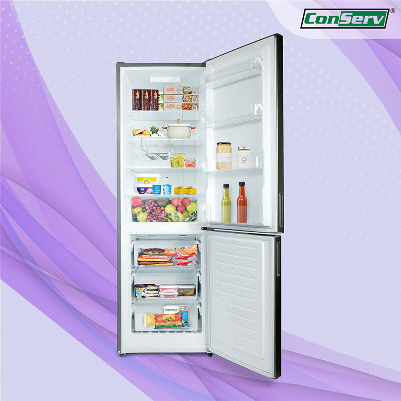 Conserv 11cf Bottom Freezer Refrigerator 24in w/ WINE RACK Stainless 110V