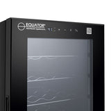 Refrigerador de vinos Equator de 32 botellas, color negro: zona de temperatura única, independiente, enfriamiento por compresor