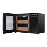 Humidor de cigarros compacto Equator 1.4cf, TEMPERATURA/HUMEDAD, vidrio UV, estantes de cedro, 110V