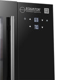 Humidor de cigarros compacto Equator 1.4cf, TEMPERATURA/HUMEDAD, vidrio UV, estantes de cedro, 110V