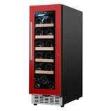 Refrigerador de vinos Equator para 18 botellas, negro, independiente/integrable, LED de 7 colores