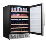 Equator Luxury Hybrid Dual Zone Gourmet Center 43 Bottles+Cans+Fine Foods 110V