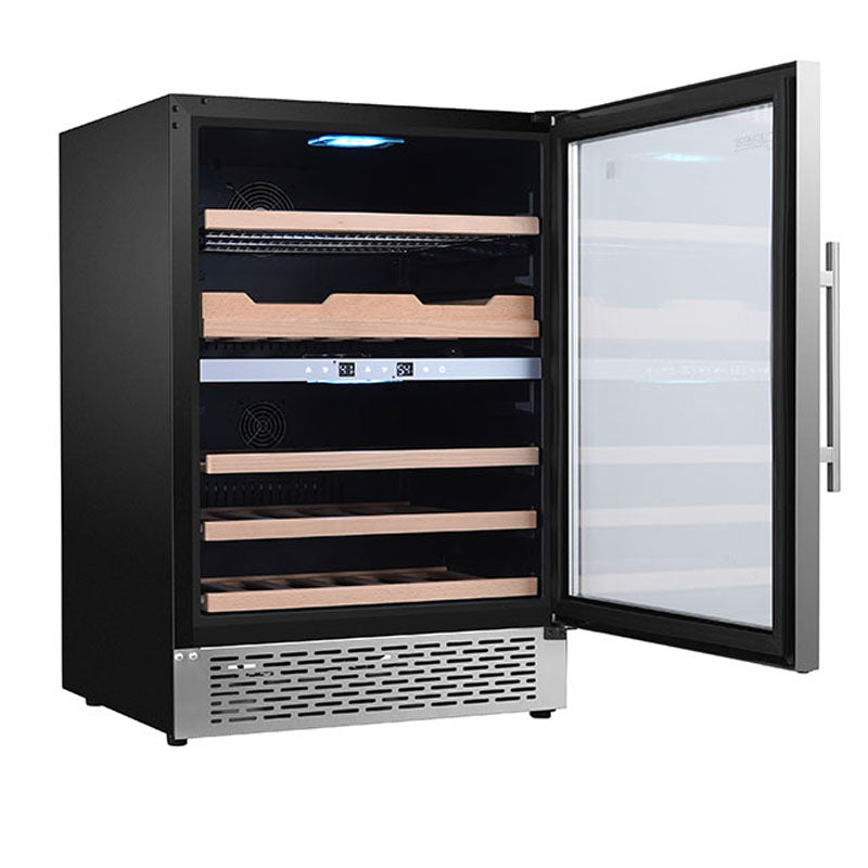 Equator Luxury Hybrid Dual Zone Gourmet Center 43 Bottles+Cans+Fine Foods 110V