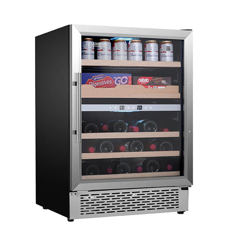 Equator Luxury Hybrid Dual Zone Gourmet Center 43 Bottles+Cans+Fine Foods 110V