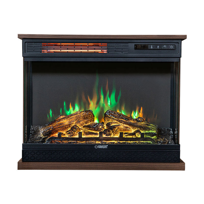 Chimenea portátil independiente Equator de 26 pulgadas, solo calor o LED de 7 colores, control remoto, 110V
