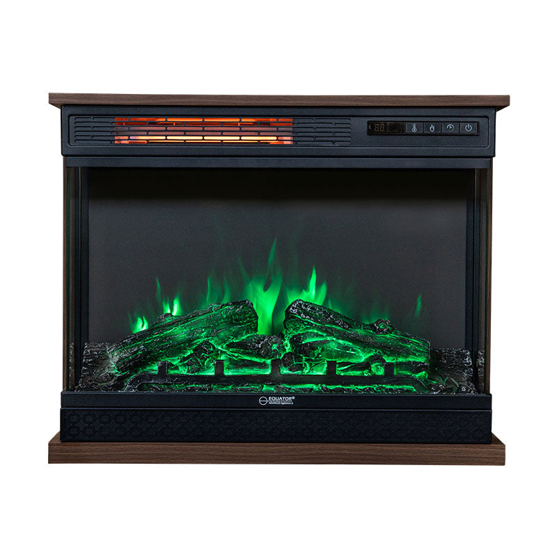 Chimenea portátil independiente Equator de 26 pulgadas, solo calor o LED de 7 colores, control remoto, 110V
