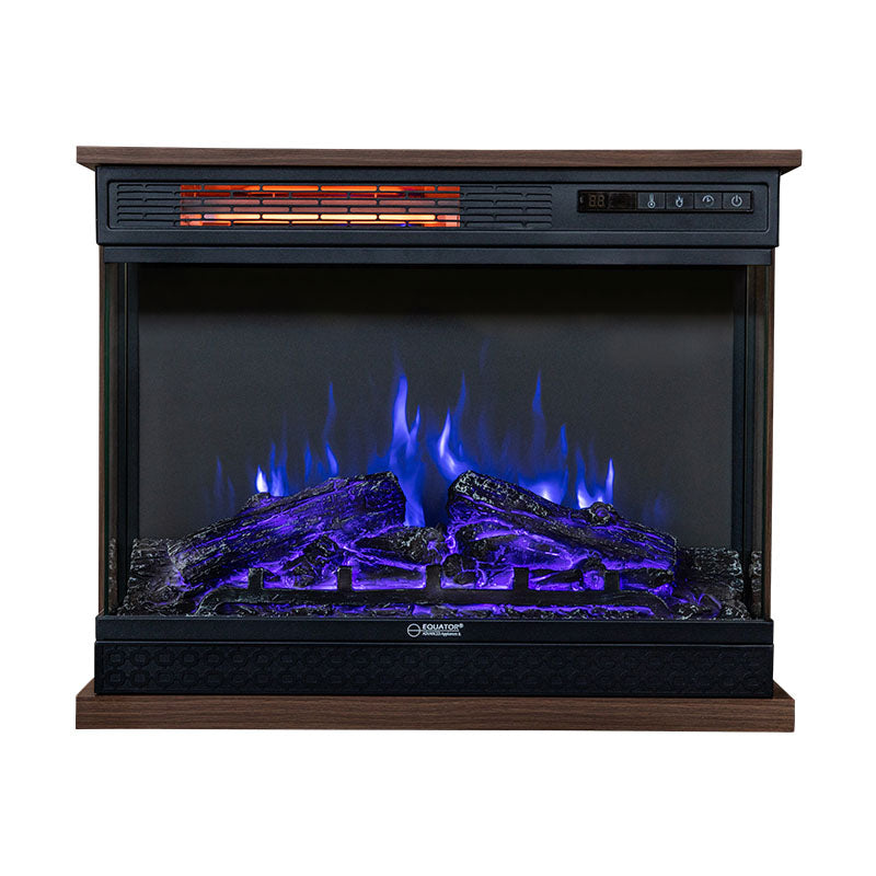 Chimenea portátil independiente Equator de 26 pulgadas, solo calor o LED de 7 colores, control remoto, 110V