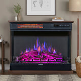Chimenea portátil independiente Equator de 26 pulgadas, solo calor o LED de 7 colores, control remoto, 110V