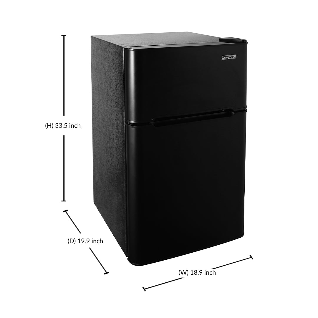 Conserv 19in STAINLESS Compact 2 Door Refrigerator 4.5cf Reversible Door 110V