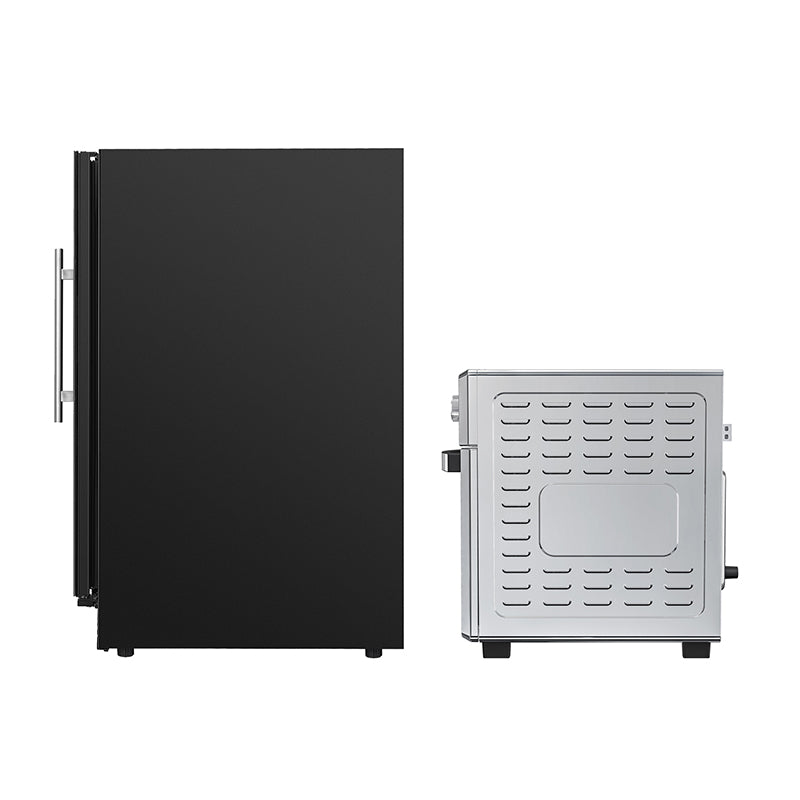 Equator 0.93 Cu. Ft Stainless 5-in-1 Air Fryer + 9-Bottle Wine Refrigerator Cooking Bundle