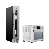 Equator 0.93 Cu. Ft Stainless 5-in-1 Air Fryer + 9-Bottle Wine Refrigerator Cooking Bundle
