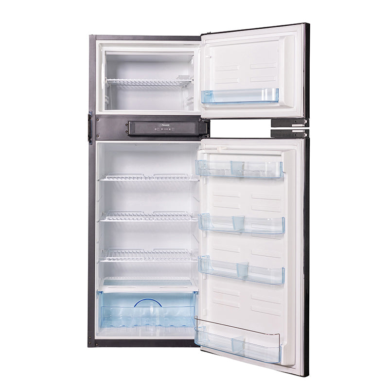 Refrigerador Congelador Conserv 12V/CC de 10 pies cúbicos, acero inoxidable, para RV, BARCO, FUERA DE LA RED, 2 puertas