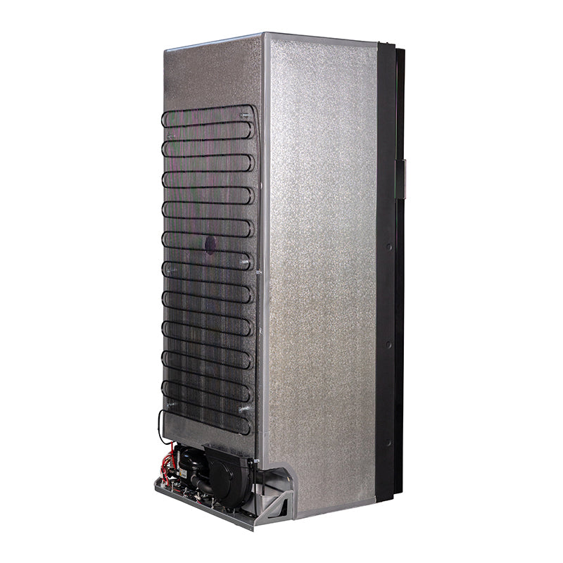 Refrigerador Congelador Conserv 12V/CC de 10 pies cúbicos, acero inoxidable, para RV, BARCO, FUERA DE LA RED, 2 puertas